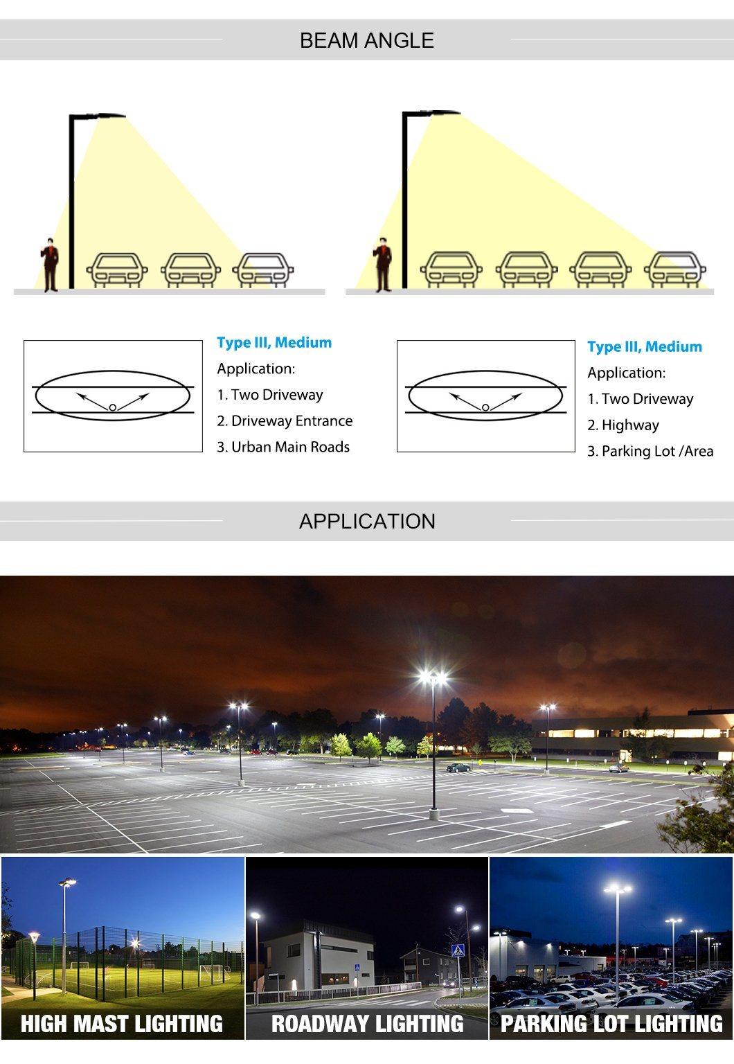 Romanso LED Area Light 2700-6500K Warm White 100W 150W 200W 240W 300W High Power LED Parking Lot Lighting