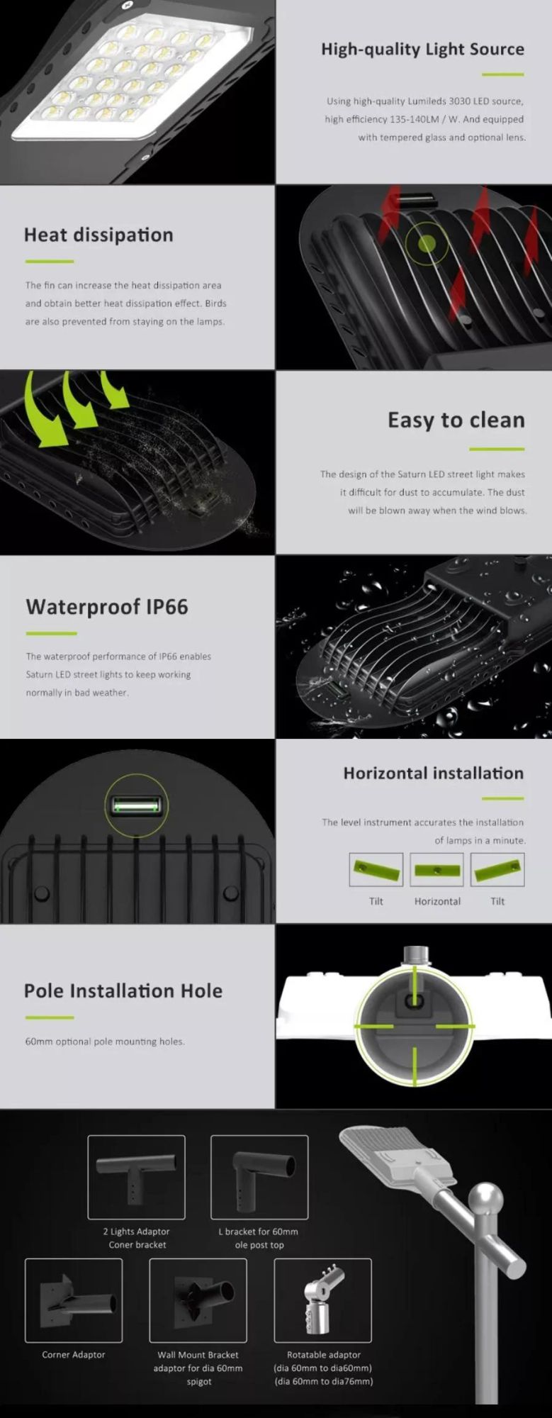 SMD 3030 Chip Brand Roadway Lighting High-Quality Light Source 20W Street Light
