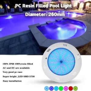 Warm White IP68 Resin Filled Wall Mounted 30watt Waterproof LED Pool Light