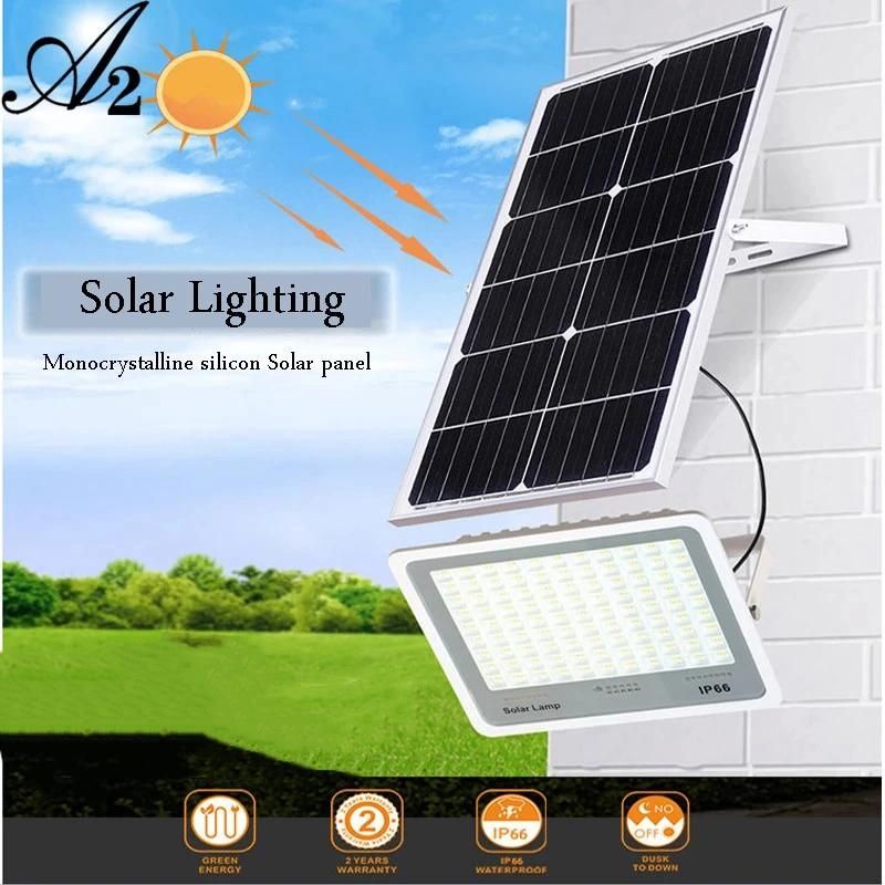 Energy Saving LED Outdoor Garden Solar Floodlight 30W 60W 100W 200W 300W IP66 Waterproof Aluminium High Brightness Floodlight with Remote Control