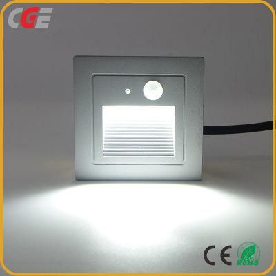 IP65 Waterproof Outdoor LED Recessed Stair Step Lamp AC85-265V with PIR Sensor LED Wall Light