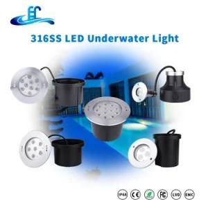 18watt 36watt 54watt 316ss Recessed LED Underwater Pool Light
