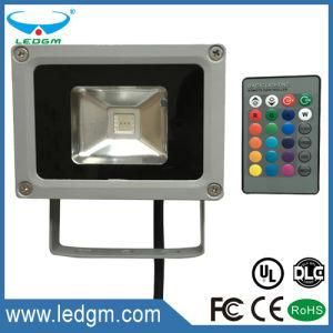 Ce RoHS FCC Outdoor 10W LED RGB Floodlight with Free IR Controller