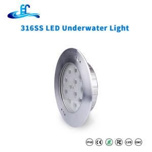 36W IP68 316ss DC12V High Power Recessed LED Swimming Pool Light with Edison LED Chip