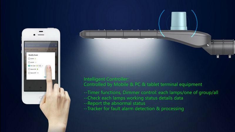 Newest Design Modular IP66 Smart Control 200W 140lm/W 5 Years Warranty LED Street Light