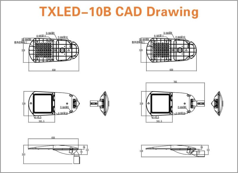 China Top Supplier Die-Casting Aluminum Solar Lamp High Lumen Txled-10b 150W LED Street Light