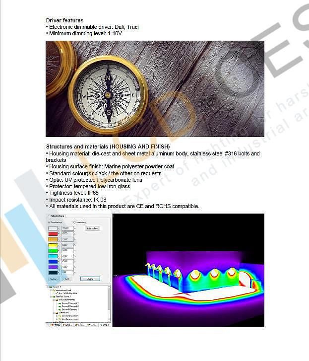 LED SMD3030 Marine Flood Light 100W Water Proof IP68 LED Lighting 220V Beam Angle 30 Degree LED Lamp 6500K with UL TUV Certificates Flood Light MW Driver