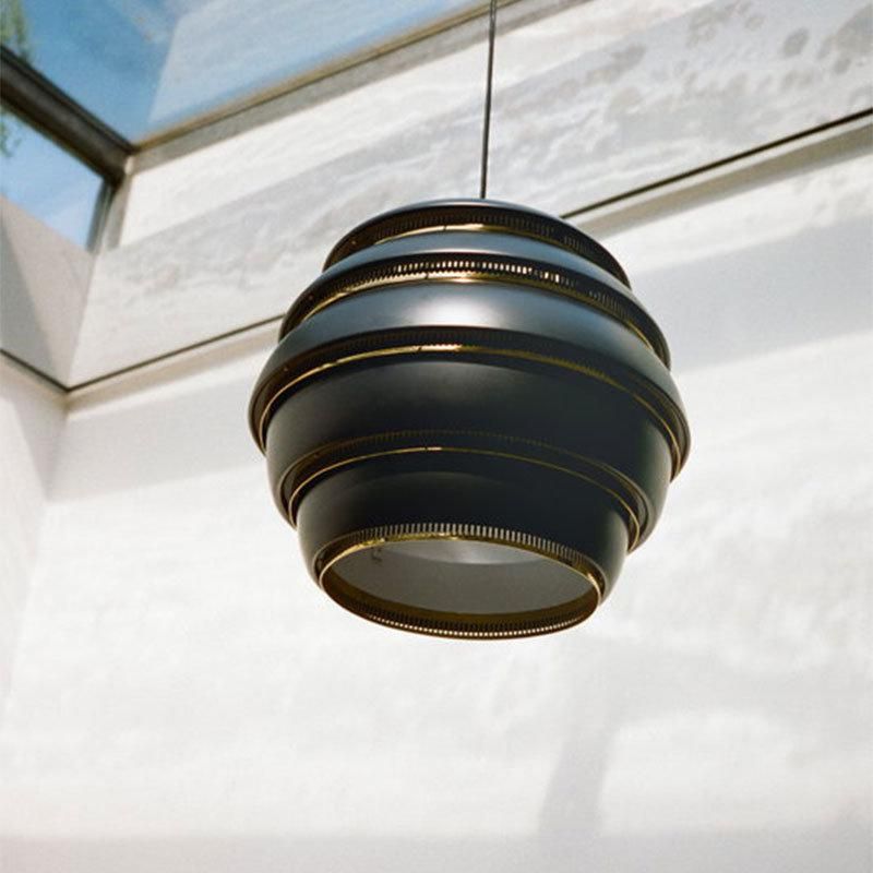 2022 Nordic Finnish Design White Round Globe-Shaped Multi-Layer Honeycomb Chandelier for Kitchen Dining Hotel Pendant Light