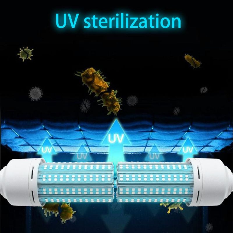 High Intensity Anti-Virus UV Germicidal Light UV Lamp 500W Equivalent LED Ultraviolet Sterilization Mites Lights E26/E27 Socket