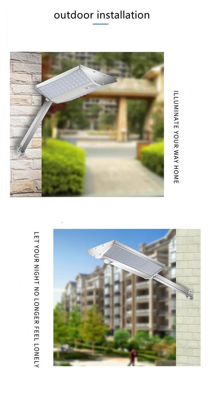 Outdoor LED Solar Street Light IP65 Waterproof Solar Powered Street Lights with Remote