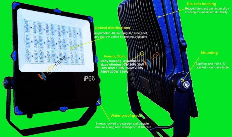 Highway / Public Area LED Flood Light 300W Replacement HID 2000 Watt Voltage 100V - 277VAC 45000lm High Power Outdoor LED Street Lights Warm White / Cold White