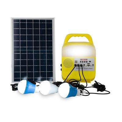 Portable Solar Lighting System with Mobile Phone Charger, Suitable for Home and Camping