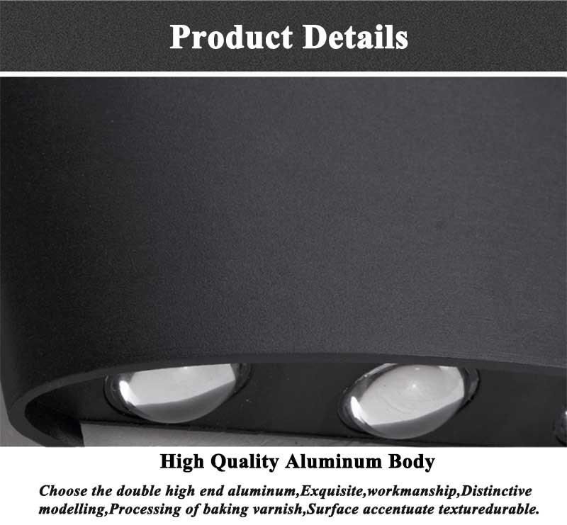 Hotel Guestroom Bedside 2W 4W 6W 8W Waterproof Decorative up Down LED Reading Wall Light