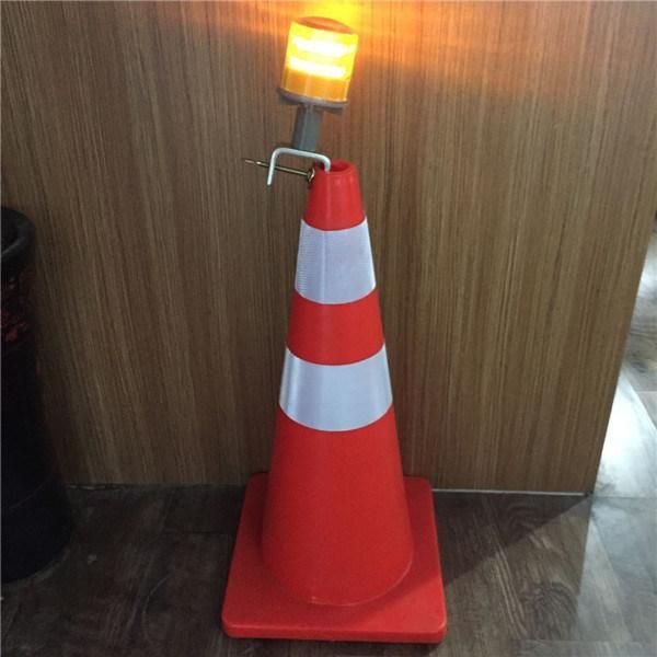 Red Blue LED Solar Flash Warning Beacon Light