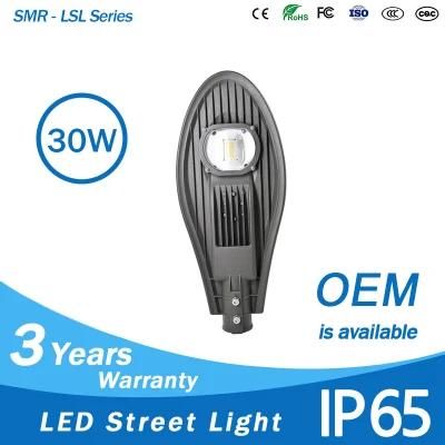 LED Cobra Head Street Light New Design Outdoor COB IP65 30 Watt LED Street Light