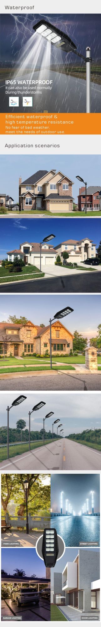 ABS 300W Waterproof IP65 Factory Solar Strret Light All in One Solar Street Light