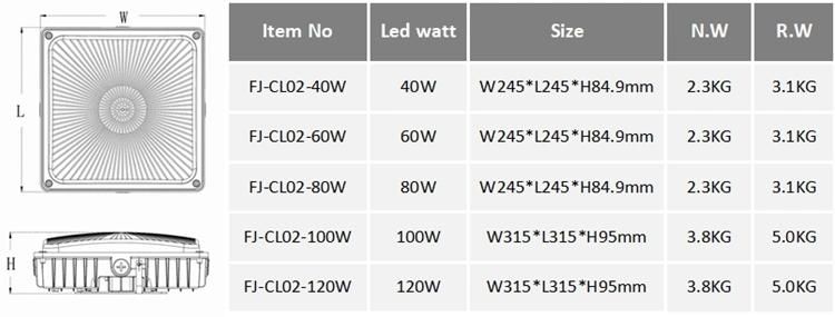 Ecofriendly TUV 110 LED Canopy Light