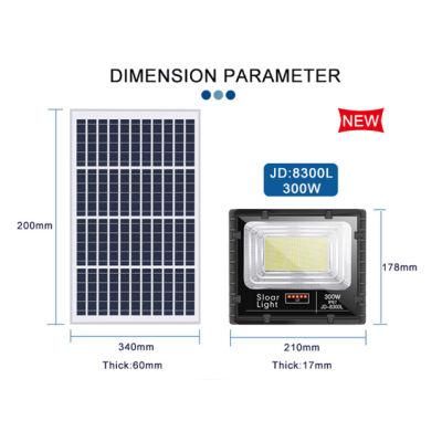 Waterproof IP67 Remote Control ABS 25W 40W 60W 100W 200W LED Solar Flood Light Solar Power Station