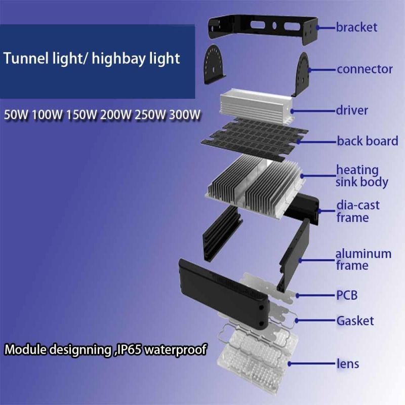 2019 150W 140lm/W IP65 LED High Pole SMD3030 High Bay Light with 5 Years Warranty