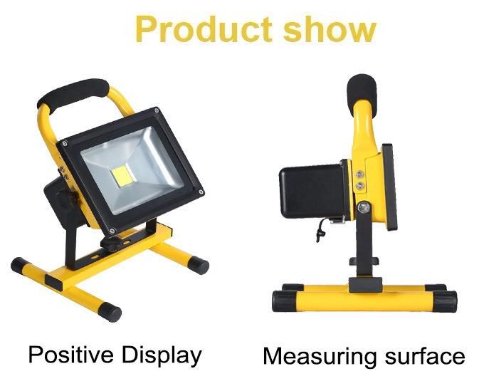 3000K/4000K/6000K Commercial LED Lighting Floodlight 10W 20W 30W 50W Outdoor Lighting LED Flood Light with Li-ion Battery