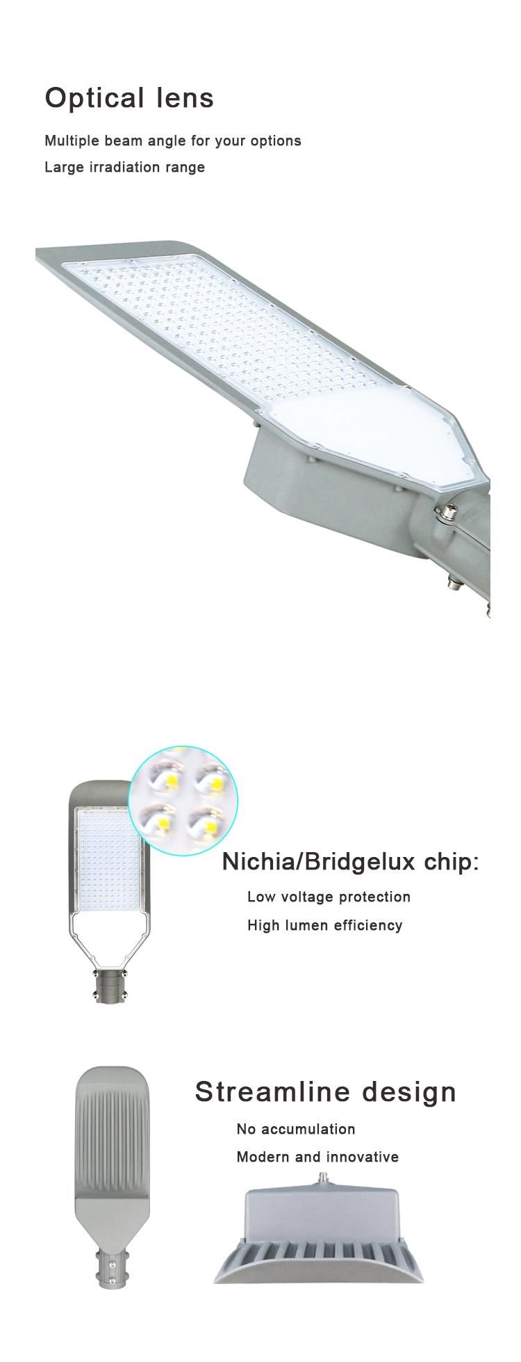 Outdoor Lighitng IP65 Waterproof LED Streetlight 30W 50W 100W 150W 200W Driver Solution Aluminum Housing Street Light