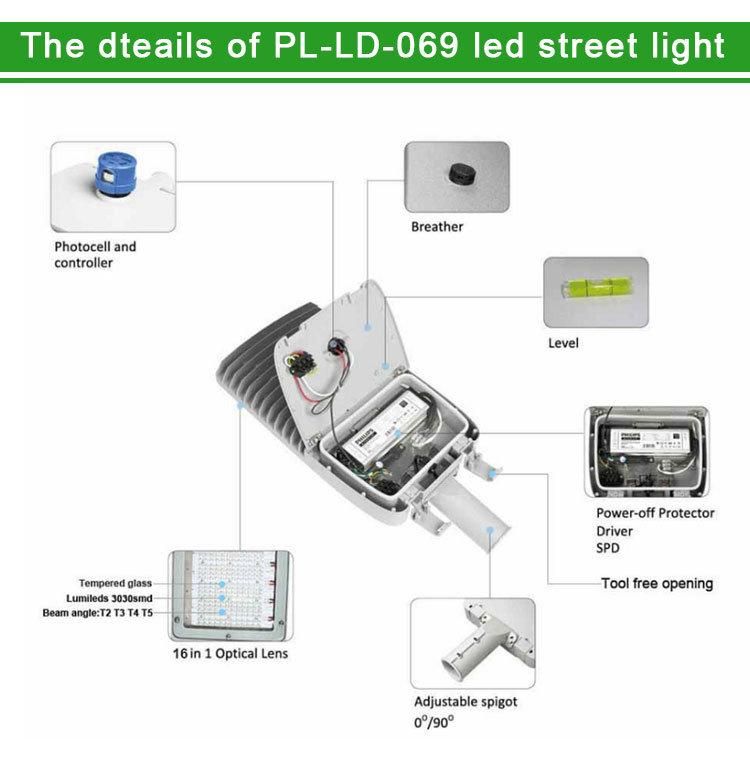 2019 IP66 Ik10 ENEC 240W LED Street Light