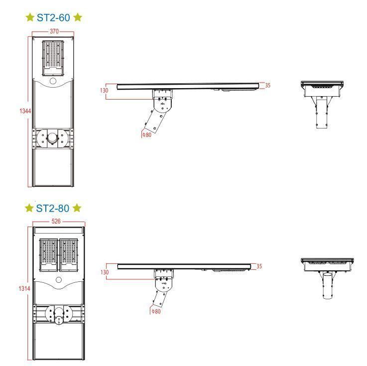 Solar Powered Street Lighting LED Lamp 30W