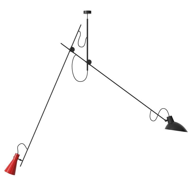 2022 Wholesale Nordic Metal Black/White/Red Floor Lamp Standing Light Fixture