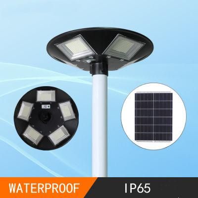 Waterproof Outdoor Waterproof UFO Round LED Solar Street Light Solar Sensor Garden Light Dimmer