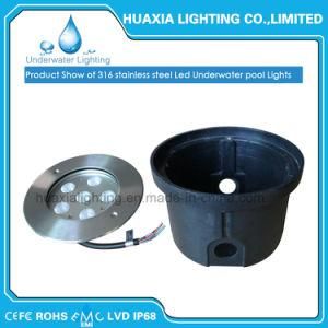 316ss Waterproof Recessed LED Underwater Light with PC Niches