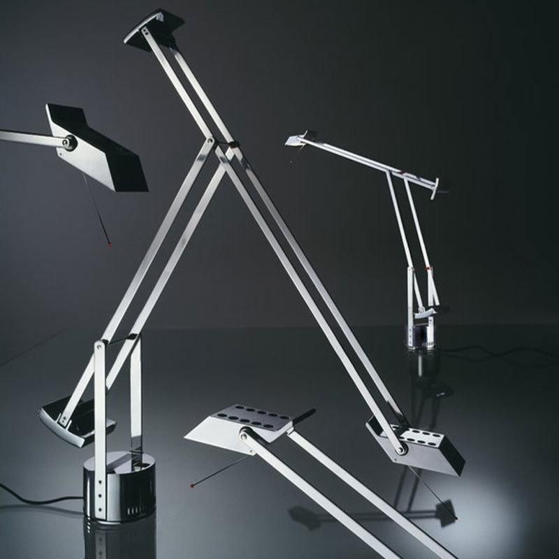2022 Nordic Contemporary Contracted Black LED Long Arm Rocker Arm Adjustable Desk Lamp Office Reading Table Lamp for Study