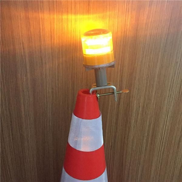 Solar Warning Light Traffic Cone Lamp Amber Flashing Safety Lights