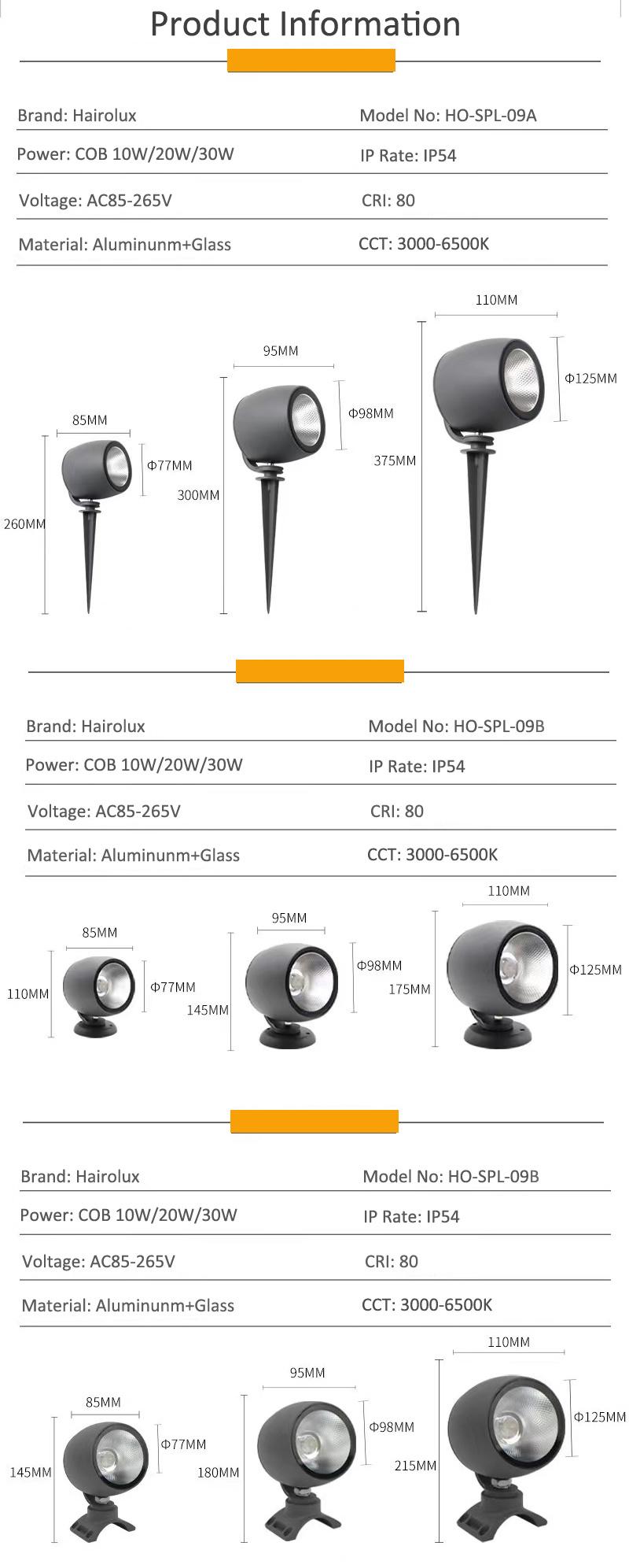 Project High Lumens Energy Saving 10W 20W 30 Watt Garden Lighting Landscape LED Spike Light