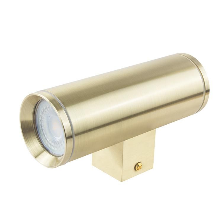 Luxury Brass LED Wall Light Cylinder Decorative Garden Wall Lighting for GU10 MR16 LED Bulb