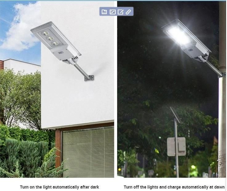 Bspro Hot Sell High Power ABS Outdoor Waterproof LED Pole Lights All in One Solar Street Light