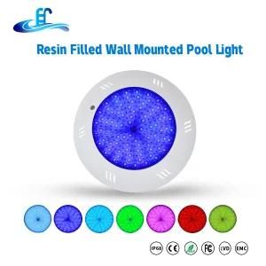 High Quality Switch Control 12V 18W Nichless Flat Wall Mounted Resin Filled LED Swimming Pool Light with CE RoHS IP68 Reports