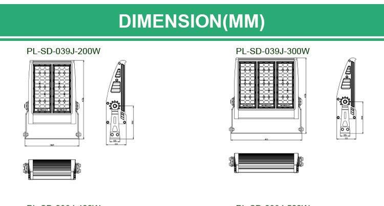 LED Sports Lighting LED Stadium Light 5 Years Warranty EMC LVD RoHS SAA Outdoor Light LED Floodlight