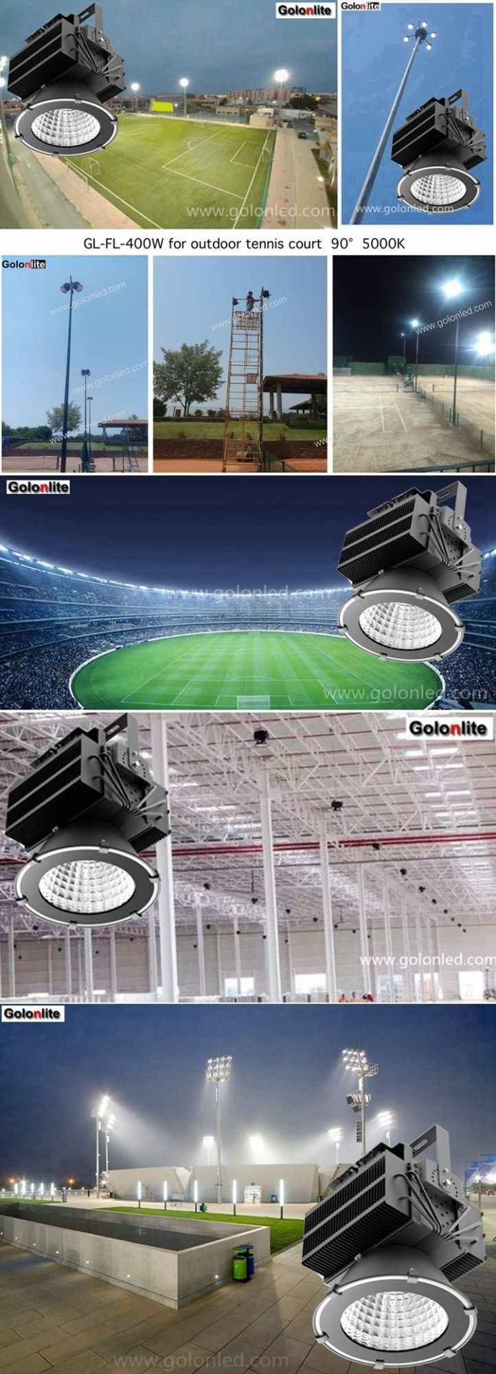 Indoor Outdoor 300W 400W 500W LED Stadium Light