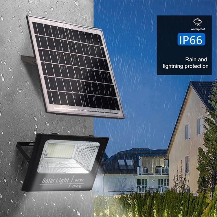 High Efficiency Solar Charging Seperated 60W Solar Panel Flood LED Light with Excellence Quality