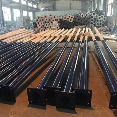 6m Galvanized Steel Used Street Light Post Q235 Steel