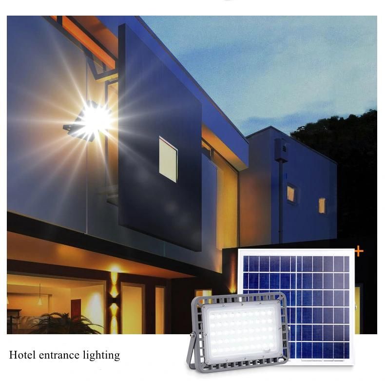 Waterproof IP65 Outdoor 100W LED Solar Floodlight for Garden Square