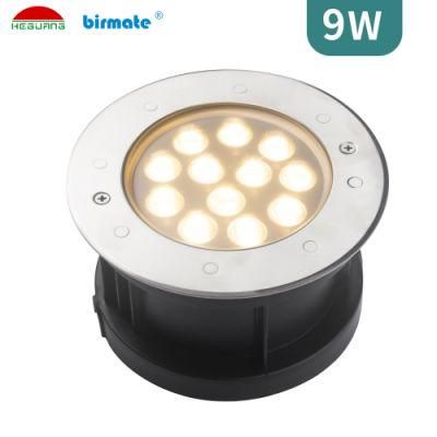 Manufacturers 9W IP68 Structure Waterproof 316L Stainless Steel LED Ground Light with ERP