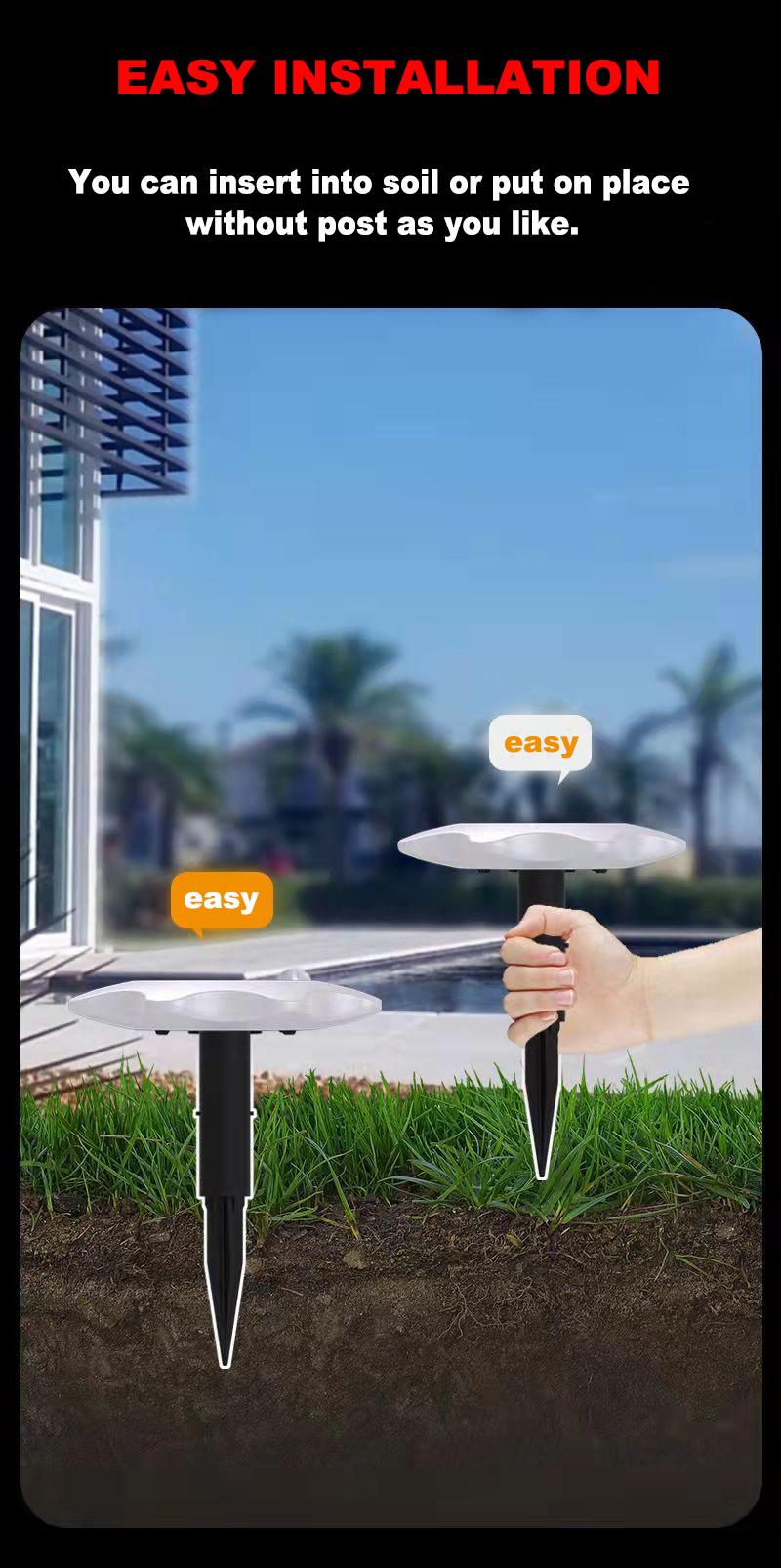 IP67 1.5W Bluetooth Dimming LED Solar Ground Light