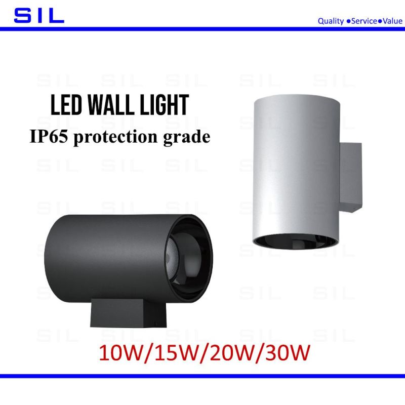 New Design Modern Aluminum IP65 Waterproof Outdoor Garden 10watt (15W/20W/30W) LED Wall Light