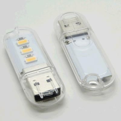 3 LEDs USB Night Light Emergency Use Night Light Disk Shape Light USB LED Light