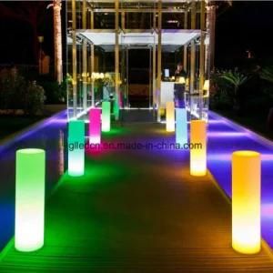 Outdoor Glowing LED Furniture LED Cylinder Light for Party