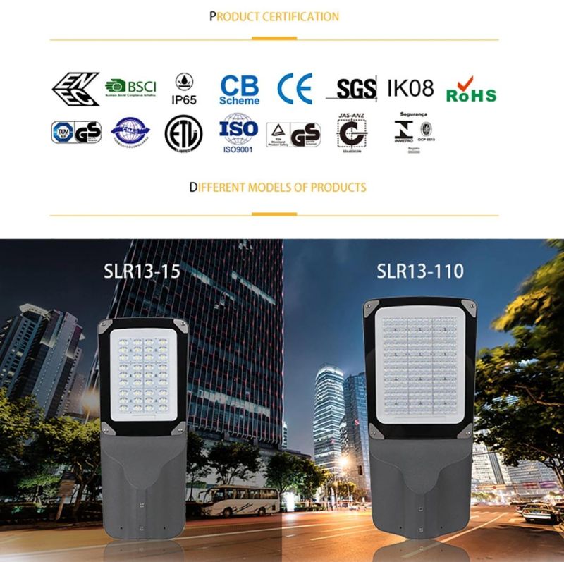 IP65 Smart Outdoor Lighting 40W 60W 80W 100W 120W 150W Die Cast Aluminum LED Street Light