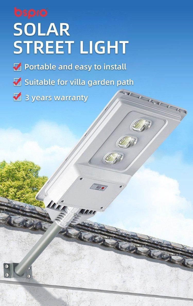 Bspro 20W LED Solar Street Light 500W Modern Outdoor Solar Lighting China Wholesale Integrated LED Solar Street Light