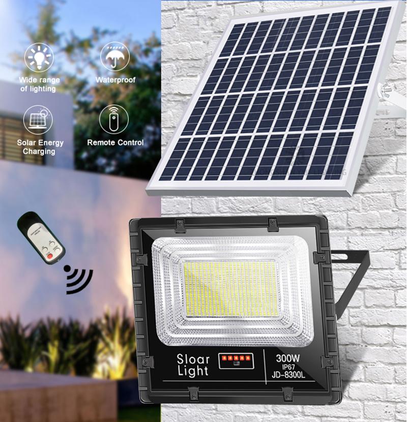 Waterproof IP67 Remote Control ABS 25W 40W 60W 100W 200W LED Solar Flood Light Solar Power Station