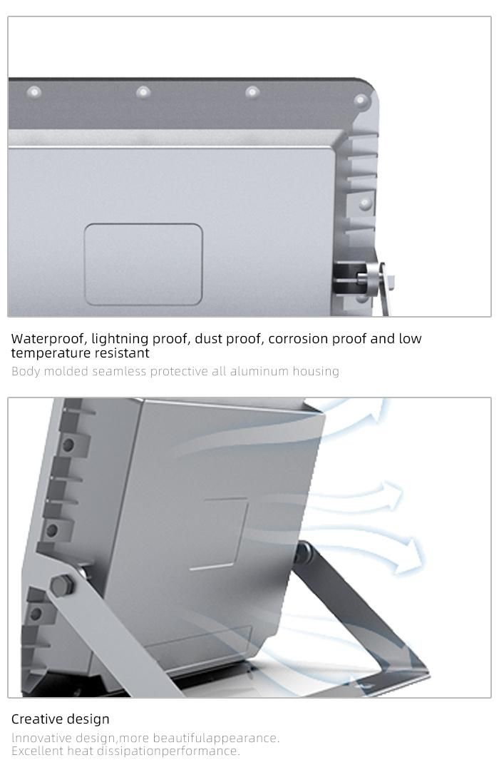 IP65 Solar LED Floodlights Aluminium 50W 100W 500W